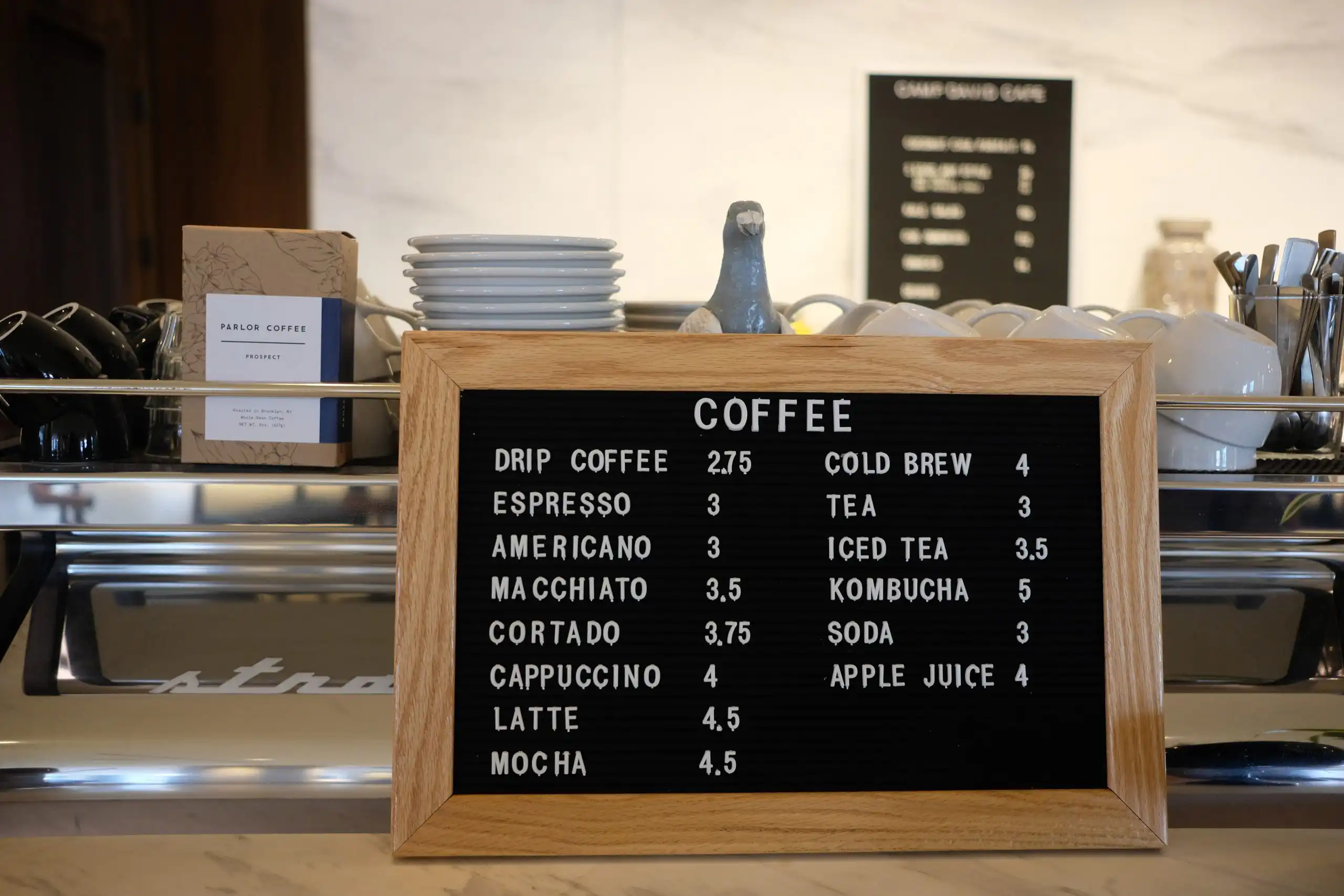 Menu café